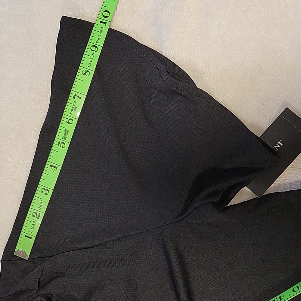 Alfani Black Draped Neck Flutter Sleeve Top - Picture 8 of 12